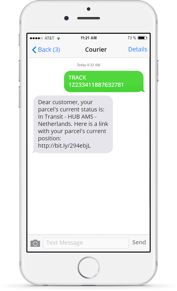 Receive text messages with 2-way SMS